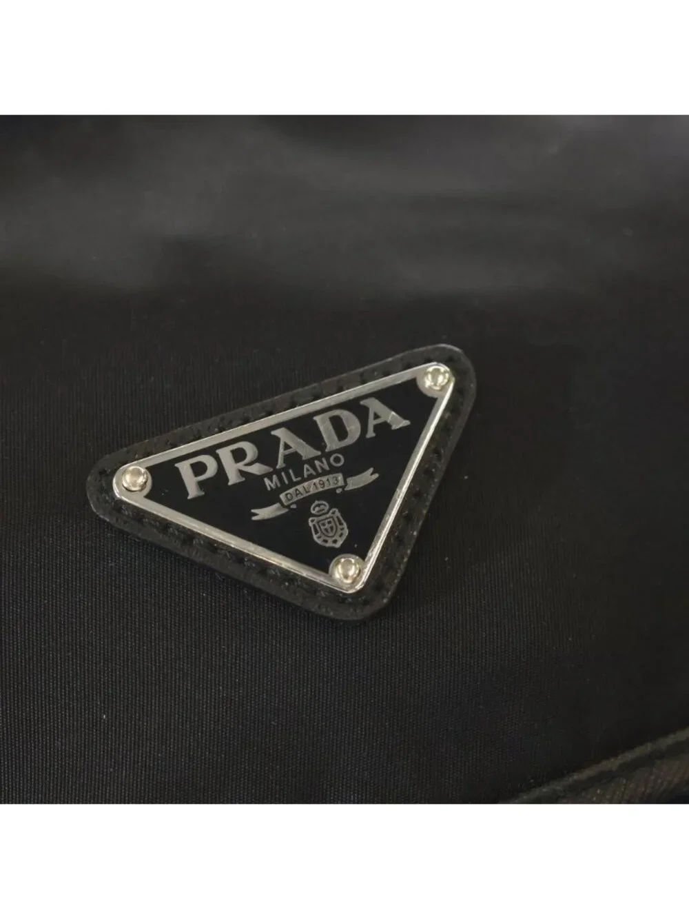 Prada Re-Nylon Backpack Black Nylon Silver